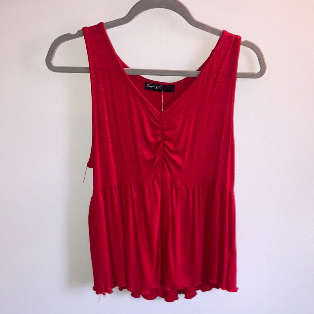 Flowing red tank top
